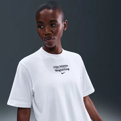 Nike Women's Weightlifting Boxy T-shirt In White