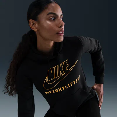 Nike Women's Weightlifting Pullover Hoodie In Black