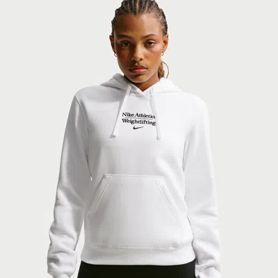 Nike Women's Weightlifting Pullover Hoodie In White
