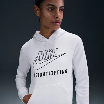 Nike Women's Weightlifting Pullover Hoodie In White