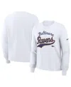 Nike Women's White Baltimore Ravens Essential Long Sleeve Boxy T-shirt