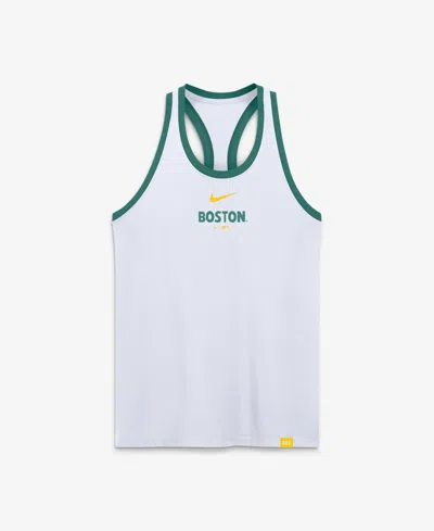 Nike Women's White Boston Red Sox City Connect Script Tri-blend Dri-fit Tank Top