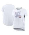 Nike White Colorado Rockies 2025 City Connect Flowy Fashion Tri-blend Performance T-shirt In White