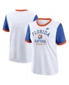 Nike Women's White Florida Gators Legacy Fundamental Expression Tri-blend T-shirt In White
