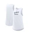 Nike White Los Angeles Dodgers City Connect Tricode High Neck Performance Tank Top