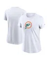 Nike Women's White Miami Dolphins Primary Logo T-shirt In White