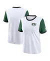Nike White New York Jets Rewind Ringer Tri-blend T-shirt In White