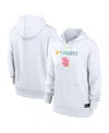 Nike Women's White San Diego Padres Authentic Collection City Connect Performance Pullover Hoodie In White