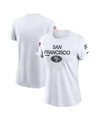 Nike Women's White San Francisco 49ers 2024 Salute To Service Legend Performance T-shirt