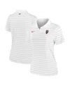 Nike Women's San Francisco Giants Authentic Collection Victory Performance Polo Shirt In White,gray