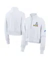 Nike Women's White Ucla Bruins Legacy Elevated Logo Cropped Half-zip Sweatshirt In White