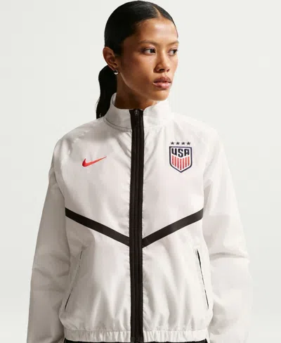 Nike Women's White Usmnt 2026 Anthem Dri-fit Full-zip Jacket
