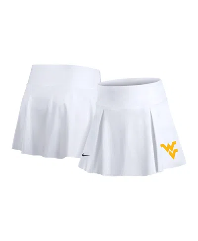 Nike Women's White West Virginia Mountaineers Tennis Skirt With Shorts