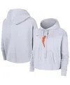 Nike Women's White Wnba Logo Woman Team 13 Cropped Pullover Hoodie
