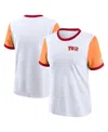 Nike Women's White/orange Tampa Bay Buccaneers Rewind Ringer T-shirt In White,orange