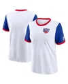 Nike Women's White/royal Buffalo Bills Rewind Ringer T-shirt In White,royal