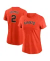 Nike Women's Willy Adames Orange San Francisco Giants Fuse Name Number T-shirt