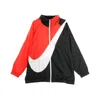 Nike Women's Windbreaker W Swoosh Jkt Wvn Cb Black/university Red/white In Black/university Red/white