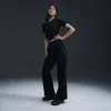 Nike Women's Windrunner High-waisted Woven Open-hem Pants In Black,white