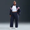 Nike Women's Windrunner High-waisted Woven Open-hem Pants (plus Size) In Blue