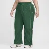 Nike Women's Windrunner High-waisted Woven Open-hem Pants (plus Size) In Green