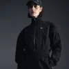 Nike Women's Windrunner Loose Uv Woven Full-zip Jacket In Black