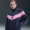 Nike Women's Windrunner Loose Uv Woven Full-zip Jacket In Black