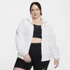 Nike Women's Windrunner Loose Uv Woven Full-zip Jacket (plus Size) In White