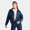 Nike Women's Windrunner Loose Uv Woven Full-zip Jacket In Armory Navy