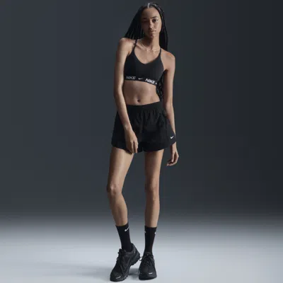 Nike Women's Windrunner Mid-rise 2" Woven Shorts In Black/white