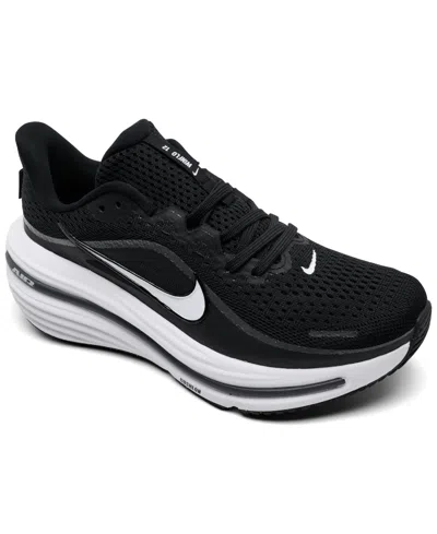 Nike Women's Winflo 12 Wide Width Road Running Sneakers From Finish Line In Black,white