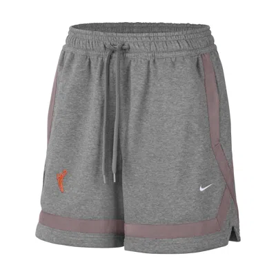 Nike Women's Wnba 5" Studio Fleece Basketball Shorts In Grey