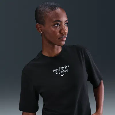 Nike Women's Wrestling Boxy T-shirt In Black