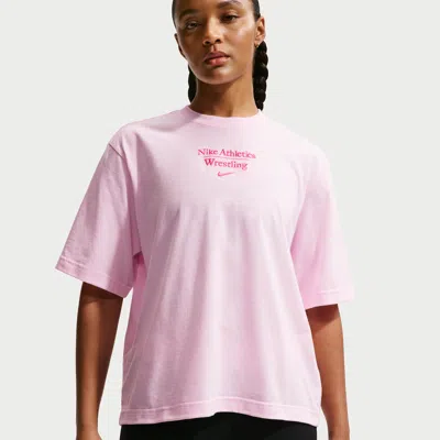 Nike Women's Wrestling Boxy T-shirt In Pink