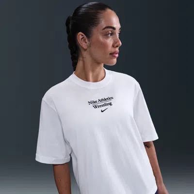 Nike Women's Wrestling Boxy T-shirt In White