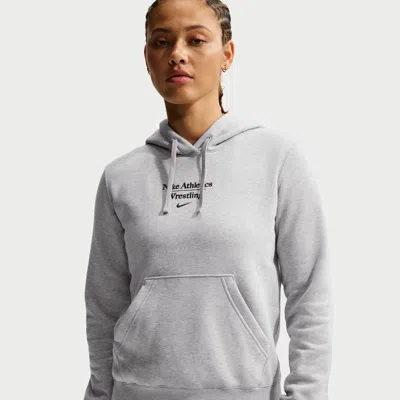 Nike Women's Wrestling Pullover Hoodie In Gray