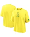Nike Oregon Ducks Legacy Established Boxy  Women's College T-shirt In Yellow