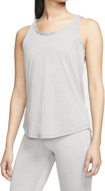 Nike Women's Yoga Twist Tank In Grainy Gray/hemp In Grey