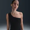Nike One-shoulder Dri-fit Tank In Black