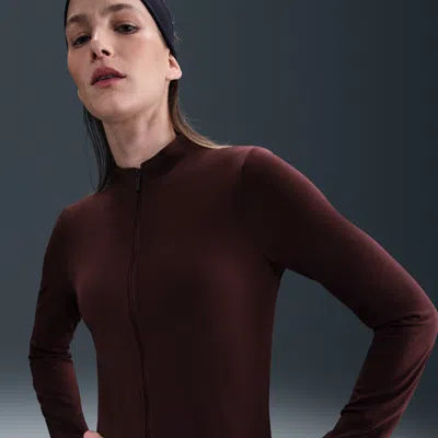 Nike Women's Zenvy Dri-fit Full-zip Long-sleeve Top