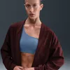 Nike Women's Zenvy Dri-fit Oversized Cardigan In Brown