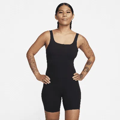 Nike Infinasoft Essentials Dri-fit Romper In Black/ Pcg6c