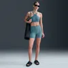 Nike Zenvy High Waist Bike Shorts In Blue