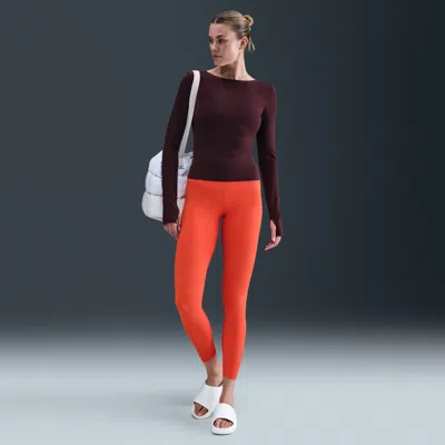 Nike Women's Zenvy Gentle-support High-waisted 7/8 Leggings In Red