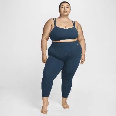 Nike Women's Zenvy Gentle-support High-waisted 7/8 Leggings (plus Size) In Blue
