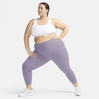 Nike Women's Zenvy Gentle-support High-waisted 7/8 Leggings (plus Size) In Purple