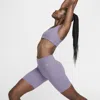 Nike Women's Zenvy Gentle-support High-waisted 8" Biker Shorts In Purple