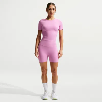 Nike Women's Zenvy High-waisted 5" Biker Shorts In Pink