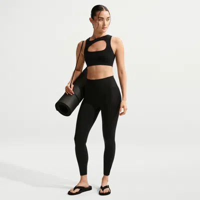 Nike Women's Zenvy High-waisted 7/8 Leggings With No Front Seam In Black