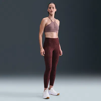 Nike Women's Zenvy High-waisted 7/8 Printed Leggings In Red